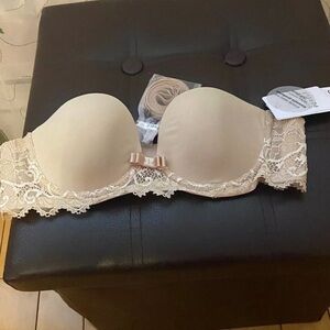 Simone Perele- BANDEAU BRA WITH REMOVABLE STRAPS 32-B Peau rose
